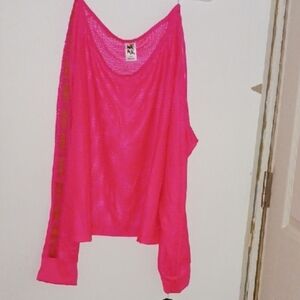 Neon Pink Mesh Top